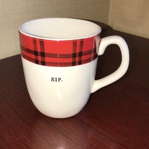 Rae Dunn plaid sip mug